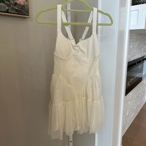 Cream Sleeveless tennis Dress